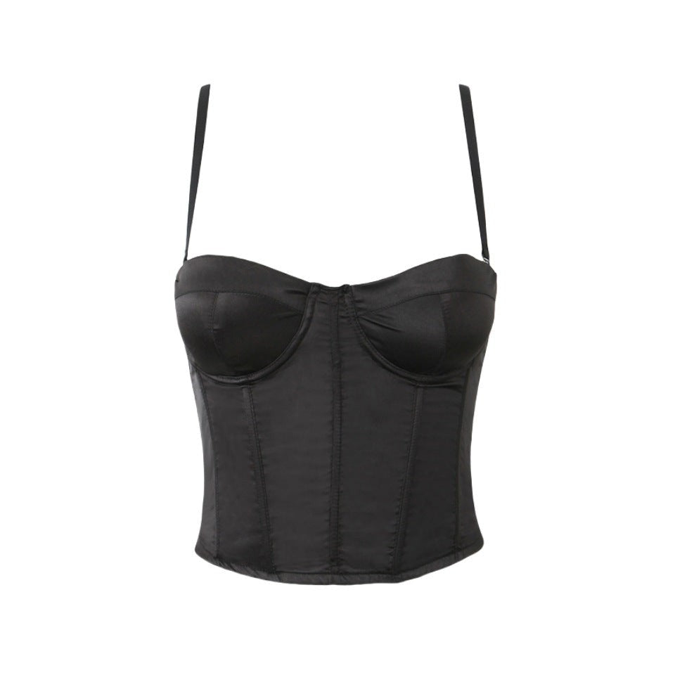 Veyra Structured Corset Top-Black