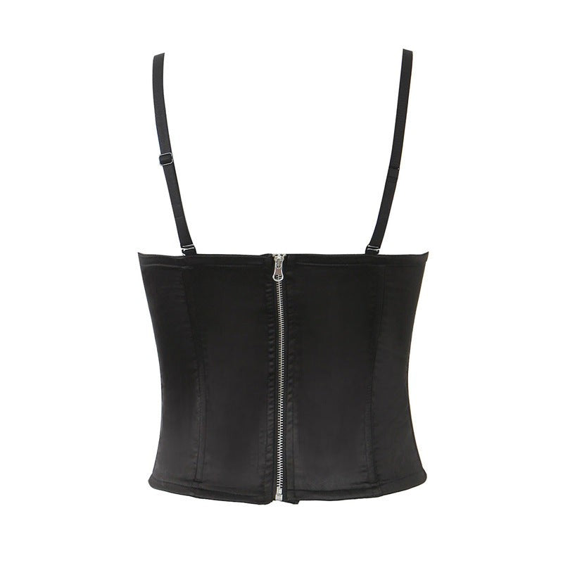 Veyra Structured Corset Top-Black