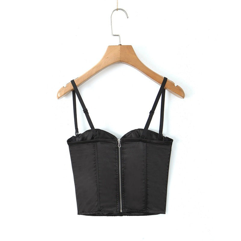 Veyra Structured Corset Top-Black