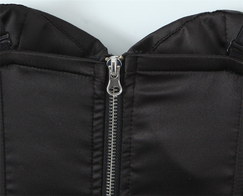 Veyra Structured Corset Top-Black