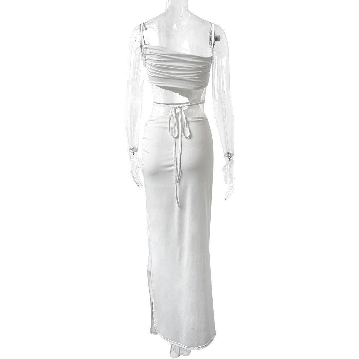 Marivelle Lace-Up Cutout Maxi Dress